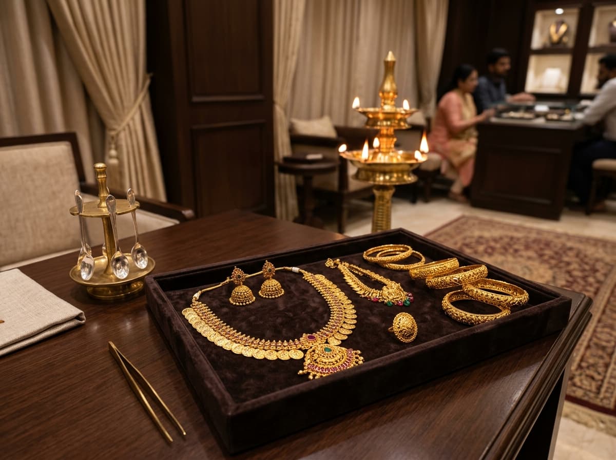 Warm hospitality and curated jewellery selections await you at our Chemmad showroom.
